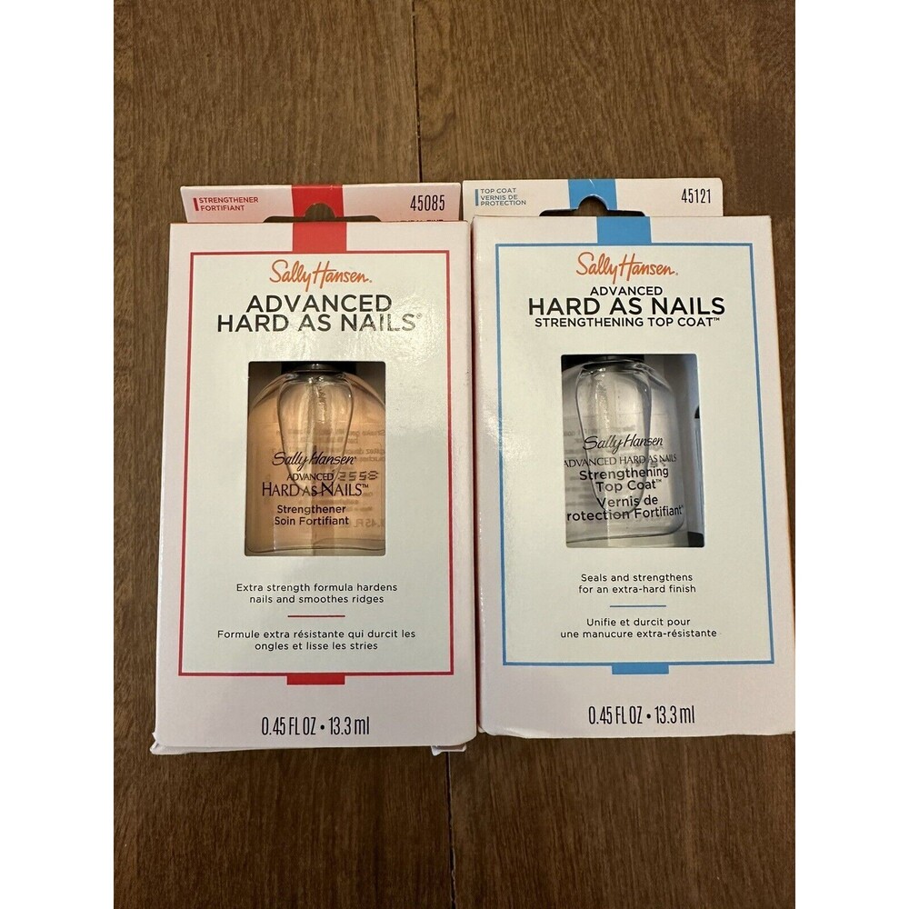 Sally Hansen-Advanced Hard As Nails Strengthener 45085 & Advanced Top Coat 45121